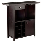 Winsome Macon Bar Wine Cabinet, Espresso Winsome