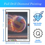CDYCNXZ Volleyball Diamond Painting Kits for Adults, Ball Sport Full Drill Painting by Diamonds Art and Craft for Home Wall Decor Gift 12x16 inch CDYCNXZ