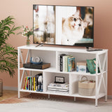 Horizontal Bookshelf,Industrial Modern 5 Cube Low Wide Cubby Bookcase,Long Wood and Metal Storage Organizer Open Shelf, Short Book Shelf Bedroom Storage for Home Office Living Room(White,5 Cube) Adompacat