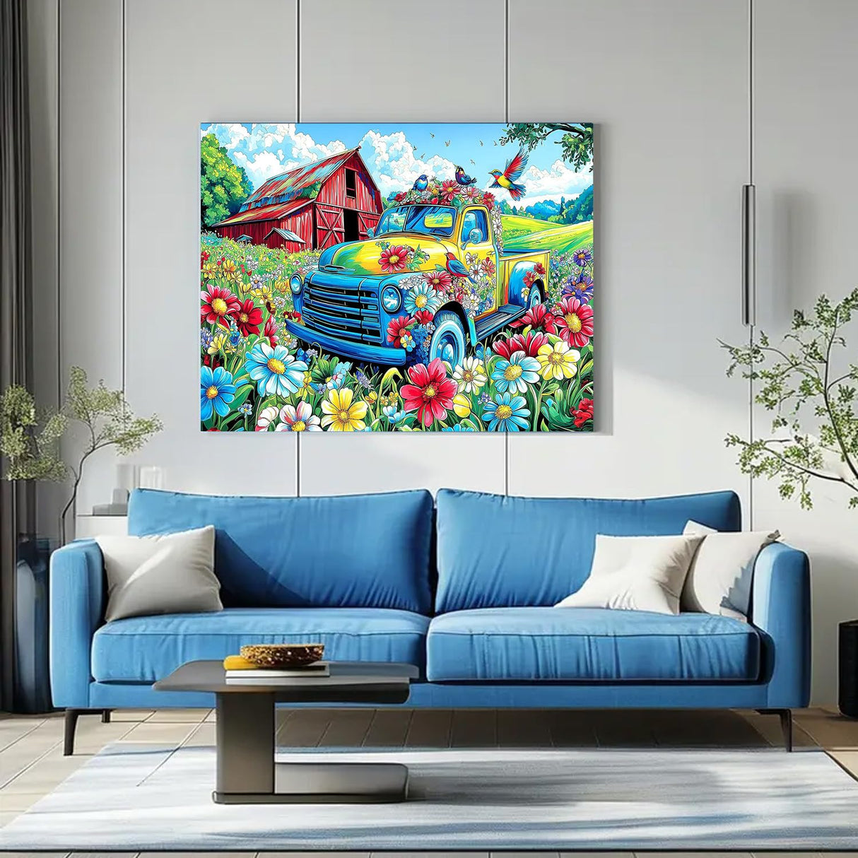Diamond Art Kits for Adults Beginner- Pickup Truck DIY Modern Diamond Painting Kits 5D Diamond Dots Gem Art Crafts with Tools- Round Full Drill Funny Crafts for Home Wall Decor&Gift-12x16inch ﻿ Fairyland JinWenn