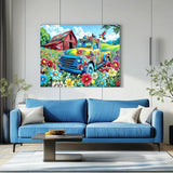 Diamond Art Kits for Adults Beginner- Pickup Truck DIY Modern Diamond Painting Kits 5D Diamond Dots Gem Art Crafts with Tools- Round Full Drill Funny Crafts for Home Wall Decor&Gift-12x16inch ﻿ Fairyland JinWenn