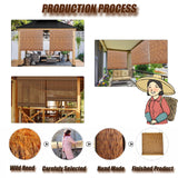 Outdoor Bamboo Shades for Patio Bamboo Roll Up Blinds, Bamboo Roll Up Shades Reed Shades Bamboo Roller Blinds Patio Shades Roll Up Outdoor for Indoor/Outdoor Privacy 36×72in（W×H） Brown OCAZI