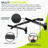 ProsourceFit Wall-Mounted Pull-Up / Chin-Up Bar, Heavy Duty 300 lb. Capacity, Black ProsourceFit