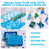 LET'S RESIN 1.5 Gallon Resin Epoxy Kit & Silicone Rubber LET'S RESIN