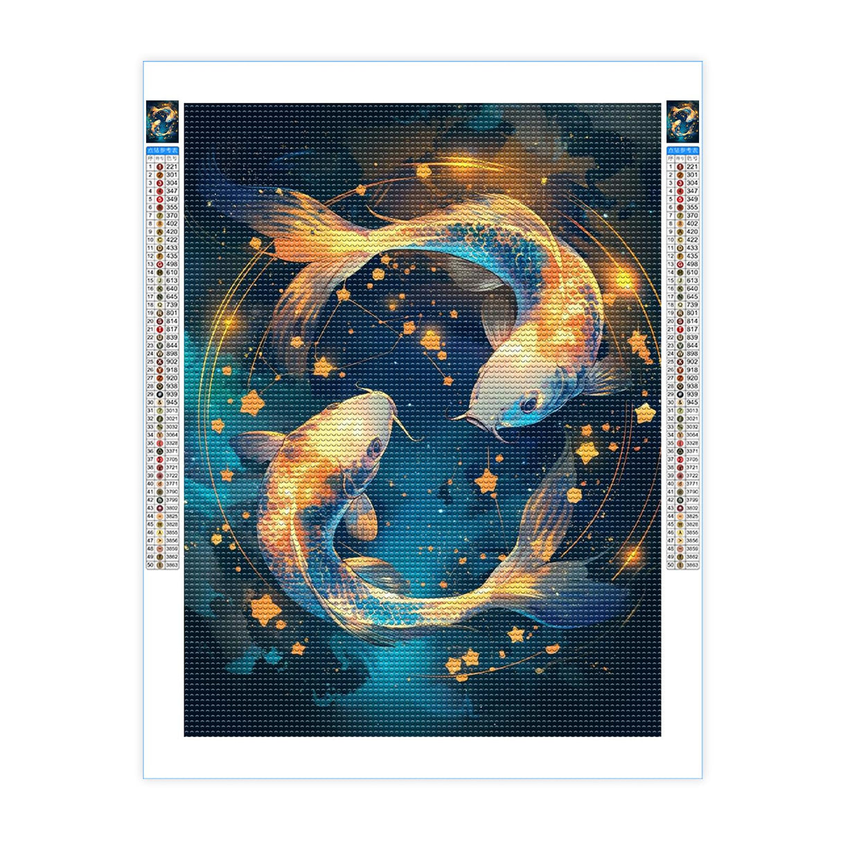 YOUSHIHA Pisces Constellation Diamond Painting Kits for Adults,DIY 5D Constellations Diamond Art Full Drill for Adult,for Beginner Home Wall Decor Gift 12x16 Inch YOUSHIHA