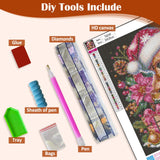 Christmas Cow Snowman Pine Cone Diamond Art Painting Kits for Adults, Diamond Painting Kits for Adults Beginners, 5D DIY Full Drill Diamond Dot Gem Art Kits for Adult, Home Wall Decor 13.8x13.8 Inch AWLNKMC