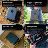 VAULTEK LifePod 20 Full-Size Biometric Lockable Weatherproof Case with Built-in Lock, Steel Security Cable, & TSA Handgun Case or Car Safe, Portable Travel Pistol Safe/Colion Noir Edition VAULTEK