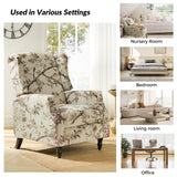 Tina's Home Wingback Recliner Chair, Traditional Push Back Recliner Sofa, Mid Century Modern Lounge Armchair for Living Room, Home Theater Accent Chairs Upholstered Recliners Couches，Bird TINA'S HOME