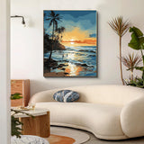PRASIO Paint by Numbers Kit for Adults Beginner, Beach Paint by Number, DIY Acrylic Adult Paint by Number Kits on Canvas for Home Decor Gift 16x20 Inch PRASIO