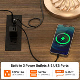 Cyclysio Dresser with Hanging Rack, 5 Fabric Drawers Dresser with Clothes Rack, Wooden Top Storage Chest of Drawers with Charging Station & LED Lights, Lockable Wheels, Closet Cyclysio