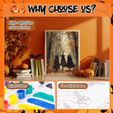 Reivworl Halloween Paint by Numbers Kit for Adults, Witch Paint by Numbers, Adult Paint by Number Kits for Gifts and Home Wall Decor 16x20 Inch Reivworl