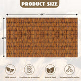 KOIUEYW Natural Reed Fencing Rolls, Decorative Bamboo Fencing 4ft High Roll Reed Screen Curtain, Natural Reed Bamboo Fencing for Outdoor Balcony Patio Garden Backyard (Light Russet) KOIUEYW