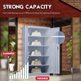 Pataku Garage Storage Cabinet, Grey Metal Cabinet with Locking Doors and Shelves, 71" Steel Tool Cabinet for Home, Office, Basement Pataku