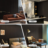 ARMURO 3D Wall Panels for Wall Decor, Fluted Wall Panels, Natural Smoked Wood Veneer Acoustic Wall Panels 2 Pack - 12.6" W x 94.5" L ARMURO