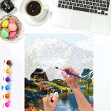 Lxmsja Snow Mountains Paint by Numbers Kit for Adults, Acrylic Lake House Paint by Numbers for Adults Beginner, DIY Craft Supplies Oil Painting Kits for Home Wall Decor 12x16 inch (Framed) Lxmsja
