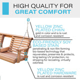 Porchgate Amish Heavy Duty 800 Lb Rollback Console Treated Porch Swing with Hanging Chains (Cedar Stain) Porchgate