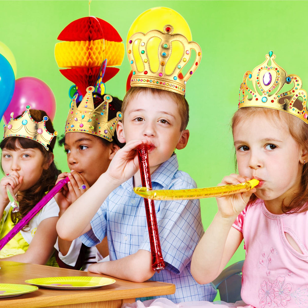 12 Pieces Foam Princess Tiaras Crown 928 Pieces Gem Stickers 12 Gem Rings Craft Making Kits Birthday Party Favors MTLEE