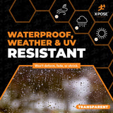 8' x 14' Clear Vinyl Tarp - Super Heavy Duty 20 Mil Transparent Waterproof PVC Tarpaulin with Brass Grommets - for Patio Enclosure, Camping, Outdoor Tent Cover, Porch Canopy - by Xpose Safety Xpose Safety