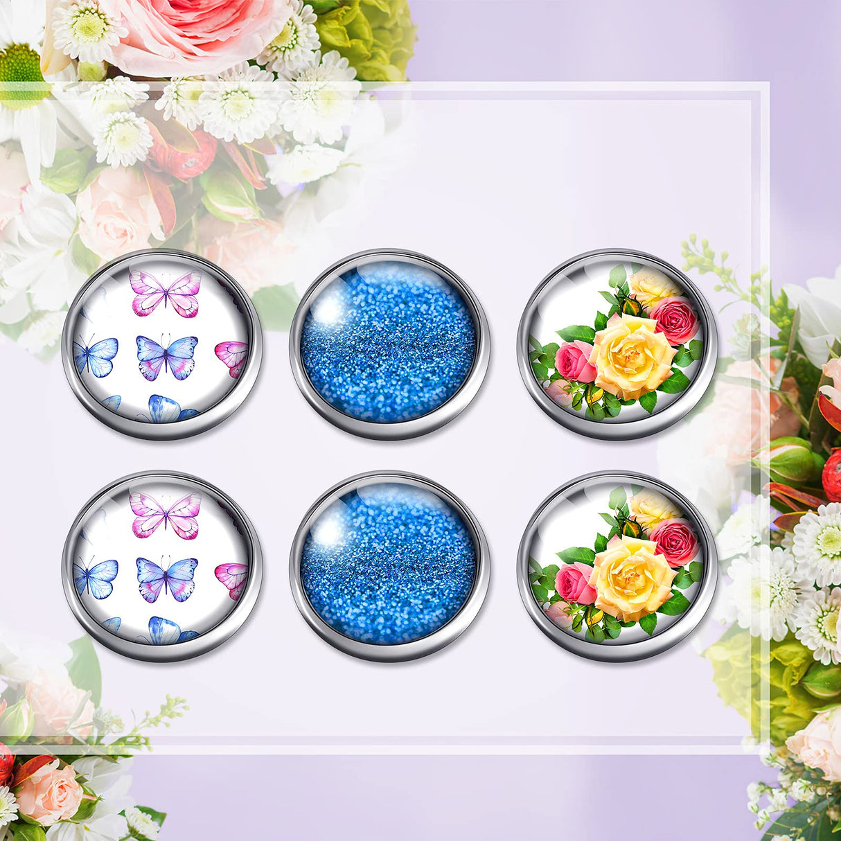 200 Pieces Sublimation Stainless Steel Blank Stud Earring Set Includes 50 Bezel Blank Setting 50 Aluminum Sheets with 50 Glues 50 Glass Discs for DIY Jewelry Findings, Earring Making (Silver, 10 mm) Hicarer