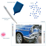 DIAMOND DOTZ 50's Classic Car Diamond Painting Kits for Adults - Diamond Art Kits a Relaxing Creative Craft Kit with Dotz Gems 17.9"x14" DIAMOND DOTZ