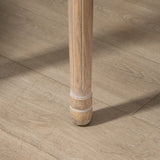 HOMCOM French-Style Upholstered Dining Chair Set, Armless Accent Side Chairs with Rattan Backrest and Linen-Touch Upholstery, Set of 2, Gray HOMCOM