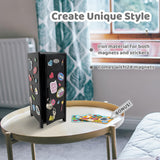 YOBRO Mini Iron Lockers, Functional Safe Box Locker with Lock and Megnets, Miniature Storage Locker for Desk Bedroom Home Office School, Metal Little Locker Gift for Kids, Black YOBRO