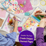 2-Pack DIY Journal Kit - Gifts for Girl Ages 8 9 10 11 12 13 14 Year Old - Cool Birthday Gifts Ideas for Girls - Art & Crafts for Tween Kid - Teen Girls Trendy Stuff - Scrapbook & Diary Supplies Set LAOESE