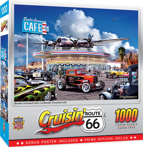 MasterPieces 1000 Piece Jigsaw Puzzle for Adults, Family, Or Youth - Bomber Command Café - 19.25"x26.75" Masterpieces