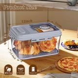 ANYPROLUS Bread Box for Homemade Bread, Time Recording Bread Containers Storage Airtight Loaf, Bread Storage Container Bread Keeper with Lid, Bread Box for Kitchen Countertop, Grey ANYPROLUS