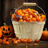 Cornucopia Round Wooden Baskets (2-Pack, Natural); Wood Fruit Buckets with Handle, 4-Quart Capacity; 6.1 Inch Tall by 8 Inch Diameter Cornucopia Brands