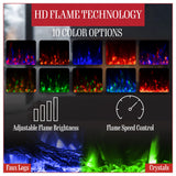 Northwest Electric Fireplace - 42 Inch Wall Mounted Fireplace with Fire Crackling Sounds and Remote to Adjust LED Flames, Timer, Heat, and More Northwest