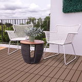 Candockway Plastic Interlocking Deck Tiles, 36 Pack Outdoor Flooring Waterproof Pavers for Patio Garden Porch Yard, All Weather Use, Coffee Candockway