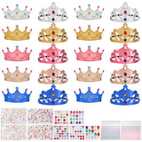 Okllen 31 Pcs Foam Princess Tiaras and Crowns Set for Kids, Making Your Own Tiaras and Crowns with Diamond Sticker for Kids' Party Supplies Okllen