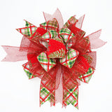 LaRibbons Red Christmas Ribbon Wired, 2.5 Inch x 10 Yard Snowy Red Christmas Tree Ribbon for Gift Wrapping, Christmas Tree Decoration, Crafts Wreath LaRibbons