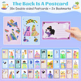 GAKICO Rainbow Scratch Art for Kids: Creative Squeegee Painting Kits, Rainbow Scratch Paper Art Set, Squeeze Magic Reveal Craft Kits, DIY Postcards Party Favors Novelty Gifts for Girls Boys GAKICO