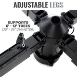 612 Vermont Universal Metal Rolling Artificial Christmas Tree Stand for Trees up to 12 Foot Tall, Locking Caster Wheels, TK-30019-CC-VT 612 Vermont