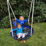 XDP Recreation Freedom Fun Metal A-Frame Kids Outdoor Swing Set 7 Child Capacity Backyard Playground Toy Set with Slide, 3 Swing Types, and See-Saw XDP RECREATION