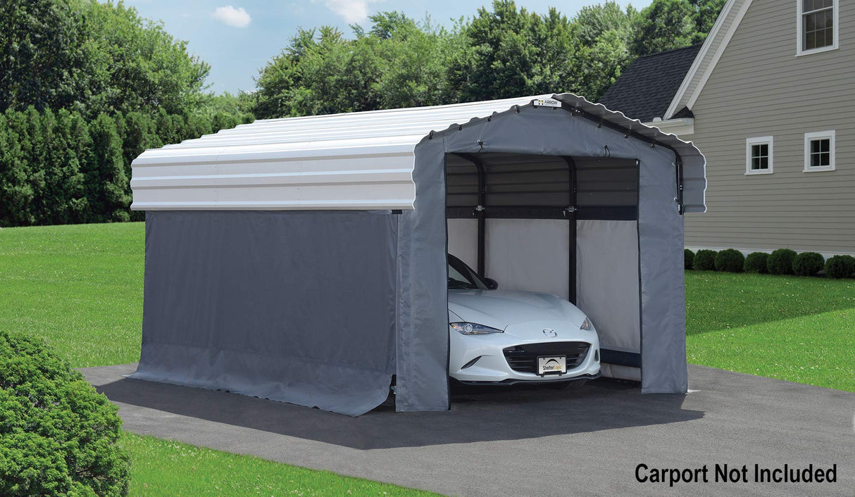 ARROW, Fabric Enclosure Kit for 10 x 15-ft Arrow Carports (Metal carport not included ARROW