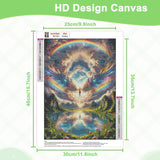 DOMROM Diamond Painting Kits for Adults, Rainbow Angel Diamond Art Kits for Adults Beginner, DIY Landscape Diamond Dots Paint by Diamonds Art and Crafts for Hobbies, Gifts, Home Art Decor 12x16 inch DOMROM