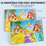 MZZOTOY Princess Puzzles for Kids Ages 4-8, 60 Pieces Puzzles for Kids Ages 3-5 Princess Puzzle for Girls and Boys Toys Jigsaw Puzzles in a Metal Box Educational Puzzles (Princess) MZZOTOY
