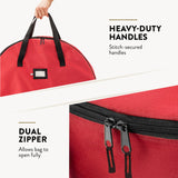 ZOBER Christmas Wreath Storage Container - 24 Inch, Waterproof Wreath Box - Dual Zippers, Durable Handles, & Card Slot - Holiday and Seasonal Wreath Storage Boxes - 2 Pk ZOBER