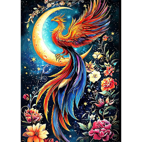 Genius maker Phoenix Diamond Painting Kits for Adults, 5D Moon Diamond Art Kits for Beginners DIY Full Drill Diamonds Painting Pictures, Diamond Gem Art Painting DIY Crafts Kit Decor 12x16inch Genius maker