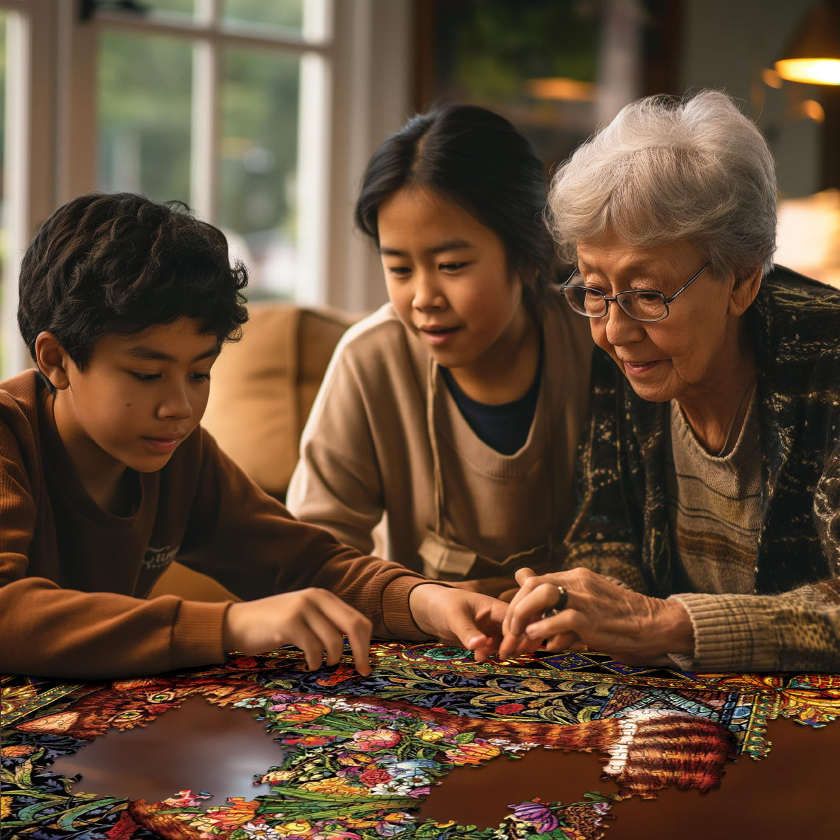 White Mountain Puzzles Tapestry Cat - 1000 Piece Jigsaw Puzzle White Mountain