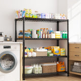 REIBII Wire Shelving Unit Storage Shelves Metal Shelves Heavy Duty Shelving Adjustable Garage Storage Wire Shelf Pantry Shelves for Bedroom Kitchen Rack 35.5''W x 14''D x 59''H REIBII