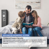 Barska Quick and Easy Access Biometric Rifles, Firearms and Long Guns Safe for Home, Removable Shelf, Optional Silent Mode, 1.83 Cubic Ft BARSKA