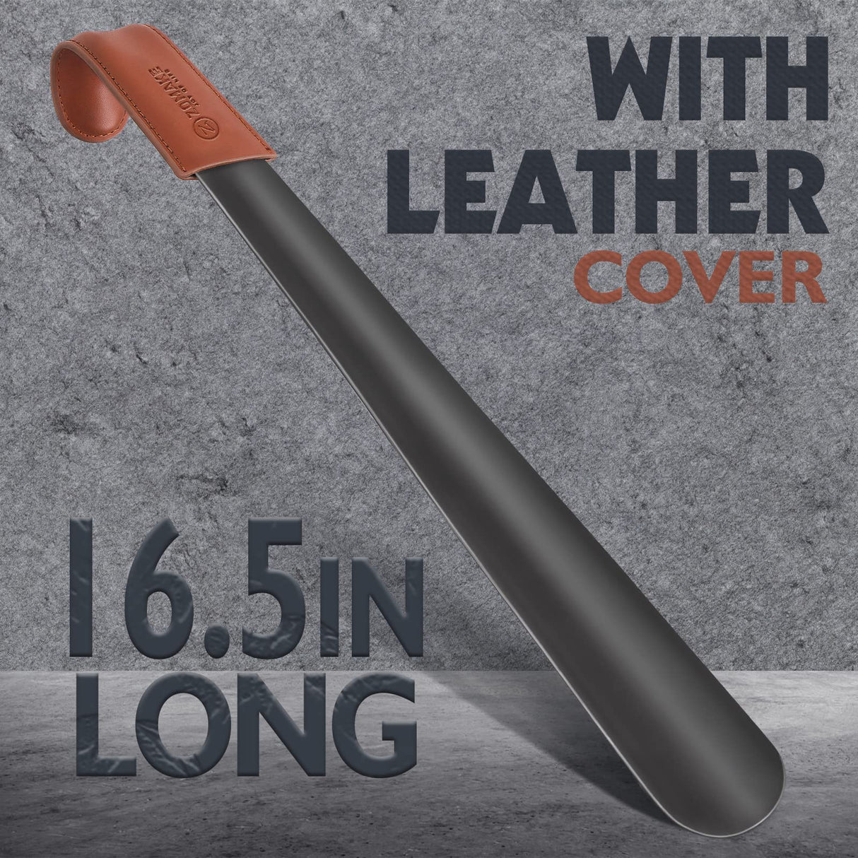 ZOMAKE Shoe Horn Long Handle for Seniors,Metal Long Shoehorn for Boots,16.5" Extra Long Shoe Horn for Men Women Kids ZOMAKE