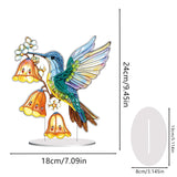 hyzsj DIY Diamond Desktop Ornament Hummingbird Wind Chimes,Crystal Diamond Art Painting Tabletop Ornaments Single Sided,Ornament for Adult Beginner Home Office Decor Crafts Gift hyzsj