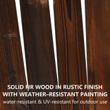 MUPATER Wooden Patio Porch Swing Glider Outdoor with A-Frame Stand, 2 Person Wood Log Porch Swing Bench Chair with Curved Back for Outside Yard, Garden, Deck and Poolside, Rustic MUPATER