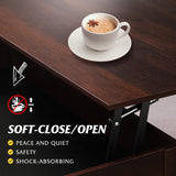 WLIVE Coffee Table, 39" Lift Top Coffee Table with Hidden Compartment and Sorage Drawers for Living Room,Espresso WLIVE