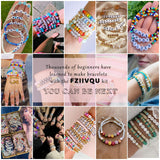 FZIIVQU 6100Pcs Clay Beaded Bracelet Making Kit for Girls 24 Colors Friendship Bracelet Beads Kit with Letter Beads Polymer Heishi Bead for Jewelry Making FZIIVQU
